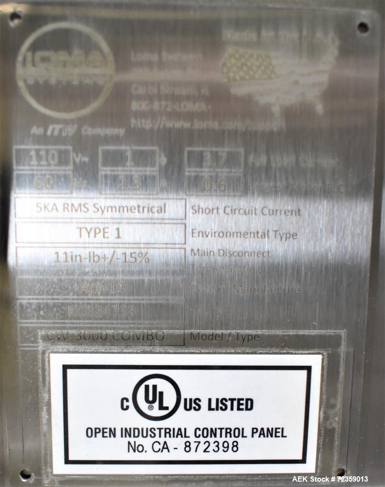 Used Loma Model LCW 3000 Combo Checkweigher / Metal Detector